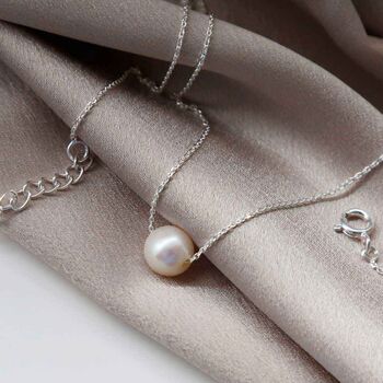 Sterling Silver Fresh Water Pearl Necklace, 4 of 9