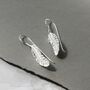 Sterling Silver Feather Drop Earrings, thumbnail 1 of 5