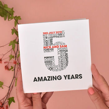 Personalised Name And Date Milestone Anniversary Card, 6 of 6