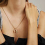 Lucky Horseshoe Necklace With Star And Heart Crystals, thumbnail 1 of 8
