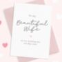 Romantic Wife Wedding Day Card, thumbnail 1 of 3