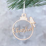 Personalised Christmas Robin Bauble Decoration, thumbnail 2 of 4