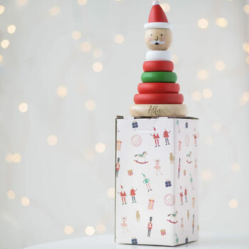 Personalised Christmas Wooden Stacking Toy, 5 of 5