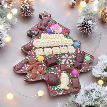 Personalised Christmas Tree Chocolate Slab, 2 of 4