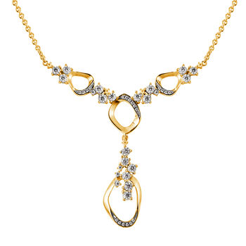Volcan Necklace In 18ct Gold Vermeil With White Topaz, 2 of 4