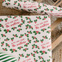 Personalised Christmas Holly Wrapping Paper, thumbnail 2 of 3