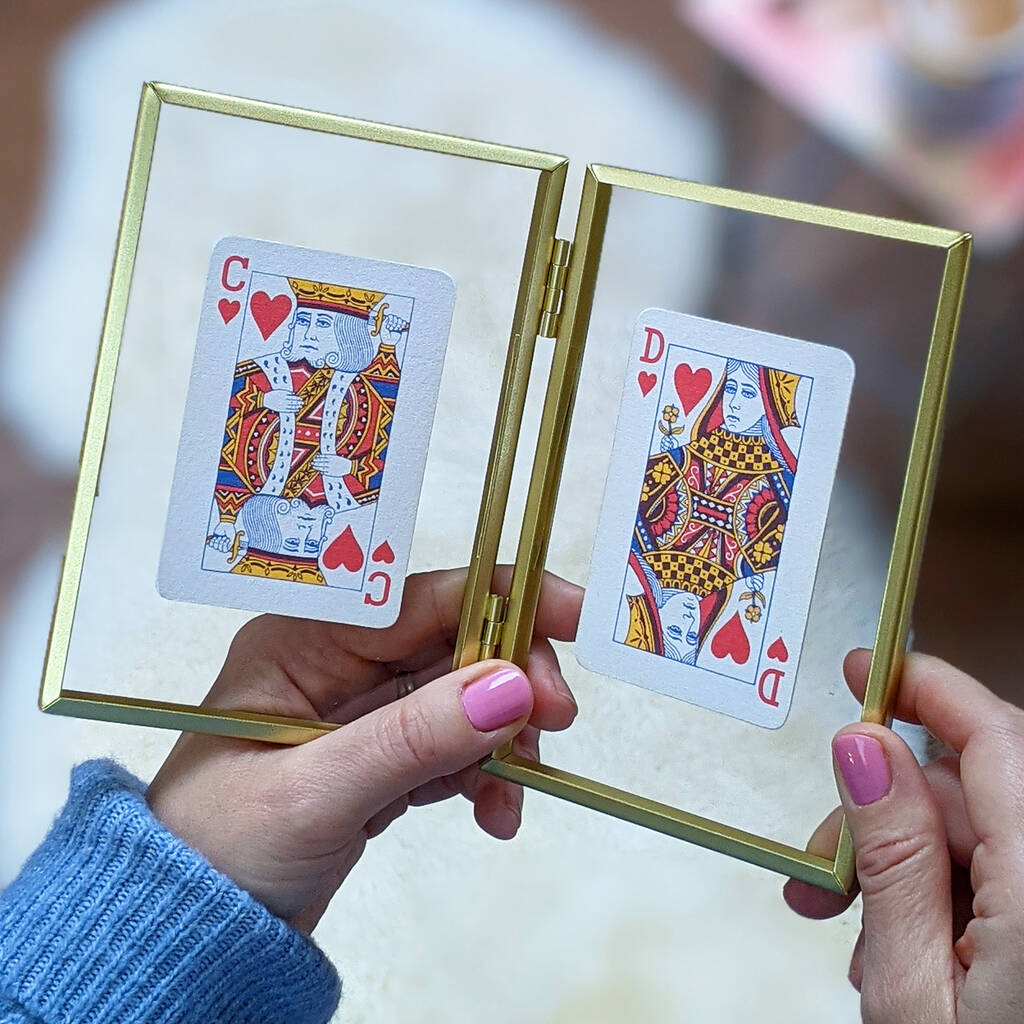 Personalised Couple's Hearts Playing Card Gift Set By Hands & Hearts
