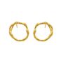 Gold Organic Branch Loop Earrings, thumbnail 2 of 3