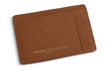 Tan Leather Card Holder With Rfid Protection, 2 of 5