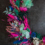Dried Flower Hoop In Ocean Jewels Colours, thumbnail 2 of 3