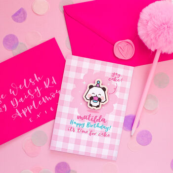 Write Your Own Birthday Card With Panda Pin, 2 of 6