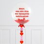Personalised Loved Up Heart Valentine's Bubble Balloon, thumbnail 1 of 4