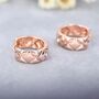 Chunky Huggie Hoop Earrings In Sterling Silver, thumbnail 6 of 12