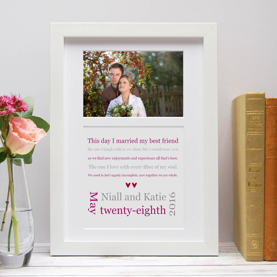 Wedding Reading Or Poem Personalised Photo Print By Spotty N