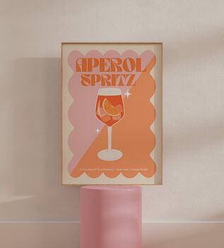 Aperol Spritz Cocktail Print, 3 of 4