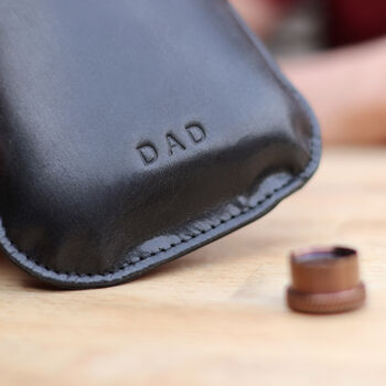 Personalised Leather Wallet And Copper Hip Flask Set, 8 of 8