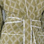Cotton Wrap Kimono In Olive Diamond Print, thumbnail 4 of 7