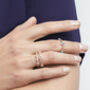 Turquoise Gemstone 18k Rose Gold Plated Stacking Ring, thumbnail 2 of 6