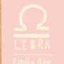 Personalised Libra Zodiac Star Sign Birthday Card, thumbnail 3 of 3