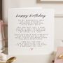 Personalised Mum Birthday Poem Card, thumbnail 1 of 7