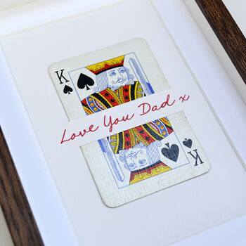 Dad Is King Personalised Vintage Playing Card Print By Hands & Hearts ...