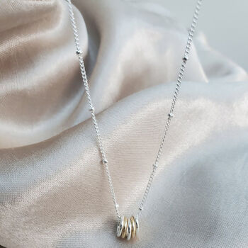 14k Gold Filled Fidget Rings Anxiety Calming Necklace, 3 of 5