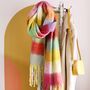 Multicoloured Brights Winter Scarf, thumbnail 2 of 5