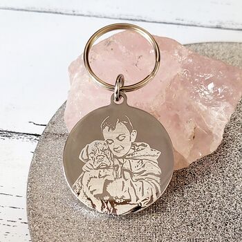 Actual Photo Keyring With White Engraving, 2 of 4