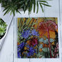 Summer Tropical Botanical Glass Coaster Set, thumbnail 1 of 2