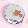 Personalised Floral Pocket Mirror, thumbnail 3 of 3