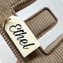 Personalised Wooden Tags Corduroy Fabric Letter, thumbnail 3 of 7