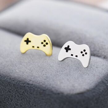 Game Console Stud Earrings In Sterling Silver, 2 of 11