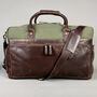 Leather And Canvas Mix Weekend Holdall, thumbnail 6 of 9