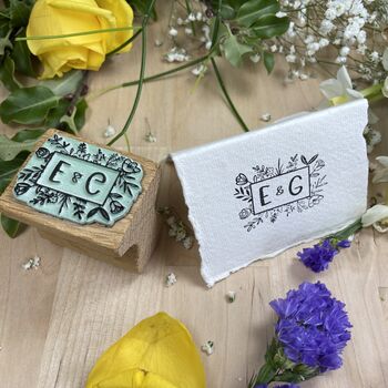 Monogram Rubber Stamp – Flower Meadow, 7 of 7