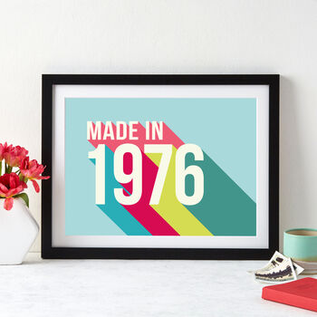 Personalised 50th Birthday Year Print, 6 of 7