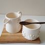 Milk Jug And Sugar Bowl Set With Wooden Spoon, thumbnail 3 of 7