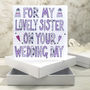 Personalised Sister Wedding Book Card, thumbnail 1 of 6