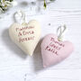 Personalised Hanging Heart Gift For 2nd Or Any Anniversary, thumbnail 10 of 12