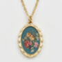 Vintage Roses Gold Framed Chain Necklace, thumbnail 3 of 8