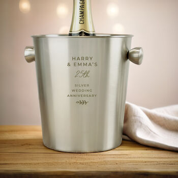 Personalised Free Text Stainless Steel Ice Bucket, 2 of 4