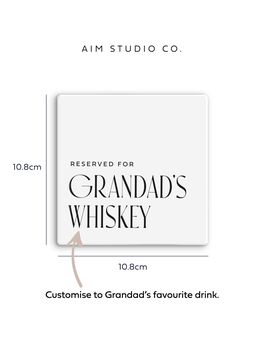 Grandad's Drink Personalised Ceramic Coaster, 8 of 10