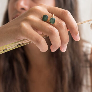 Silver Or Gold Plated Twisted Double Ring, 3 of 6