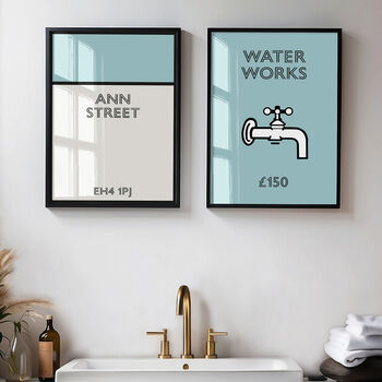 Set Of Two Monopoly Print Property And Waterwork, 5 of 10