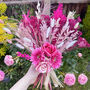 Hot Pink Dried And Artificial Flower Bouquet, thumbnail 1 of 4