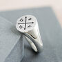 Family Initials Large Silver Signet Ring, thumbnail 4 of 10