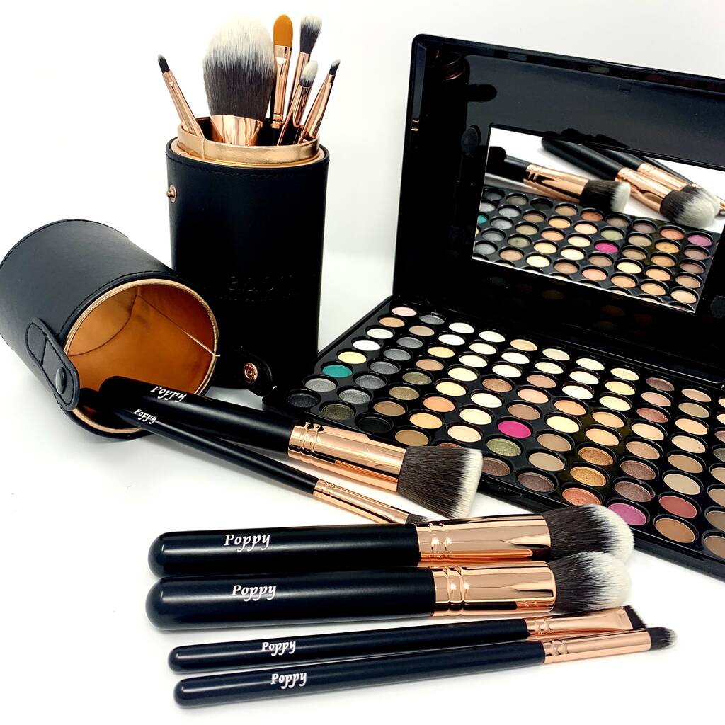 The Complete Set, Personalised Makeup Brushes By adorn U Personalised  Makeup Brushes 