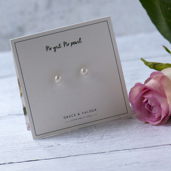 Pearl And Sterling Silver Stud Earrings, 3 of 9