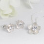 April Birthstone Necklace And Stud Earrings Set, thumbnail 1 of 3
