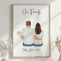 Personalised New Family Baby Portrait Print, thumbnail 1 of 7