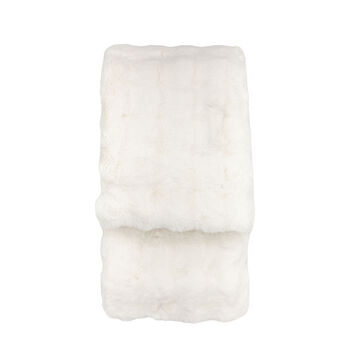 Marshmallow Rabbit Faux Fur Throw In Cream, 2 of 3